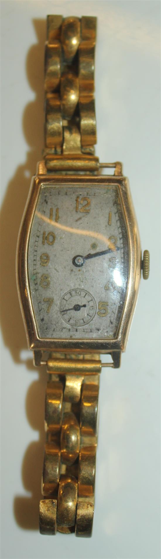 9ct gold RWC cased watch